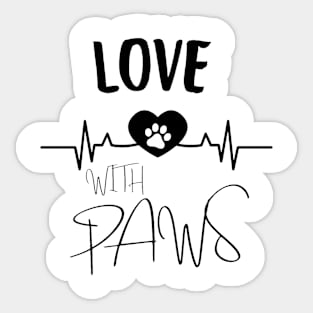 Love with Paws Sticker
